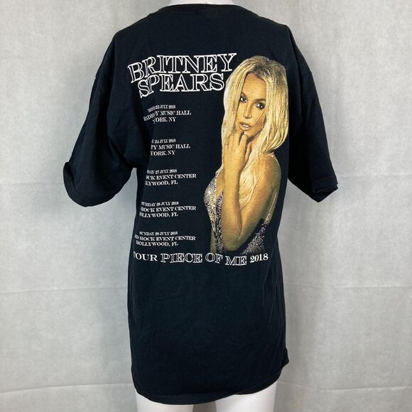 Britney‎ Spears T-Shirt Sz M Piece Of Me Tour Concert 2018 Black Graphic - Picture 4 of 8